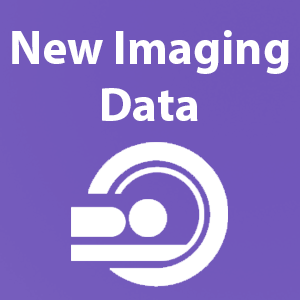 An icon depicts a human entering a CT scanning machine. Foreground text reads, "New Imaging Data."