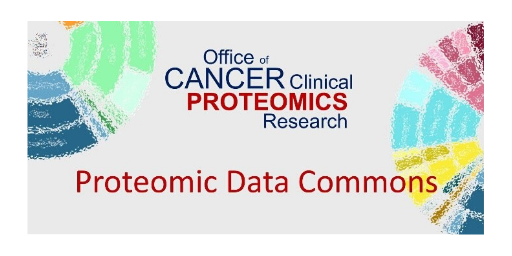 National Cancer Institute Office of Cancer Clinical Proteomics Research Proteomic Data Commons Logo