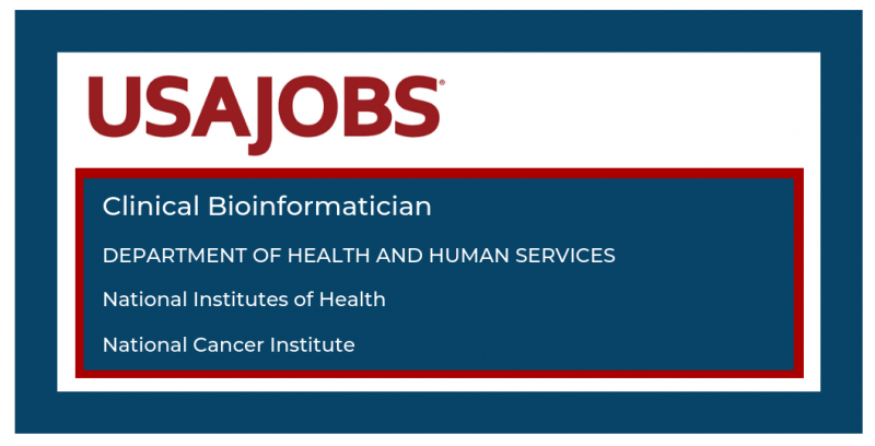Apply by September 13 to Join NCI's Center for Biomedical Informatics and Information Technology as Clinical Bioinformatician