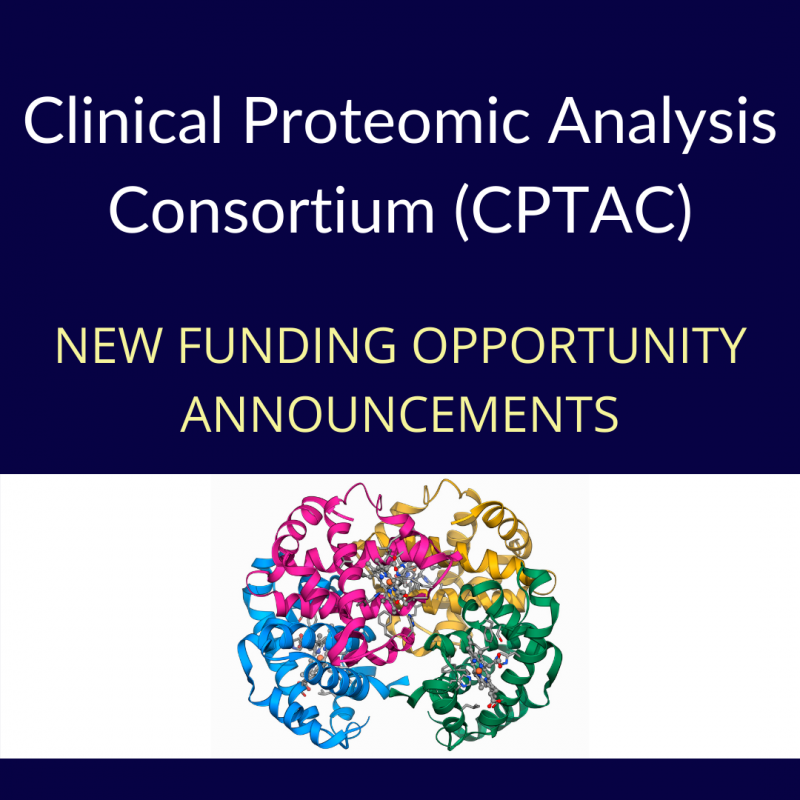 Clinical Proteomic Analysis Consortium (CPTAC) New Funding Opportunity Announcements