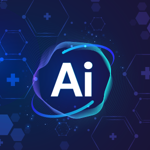 The letters "Ai," encircled by a bright line and set against a blue background.