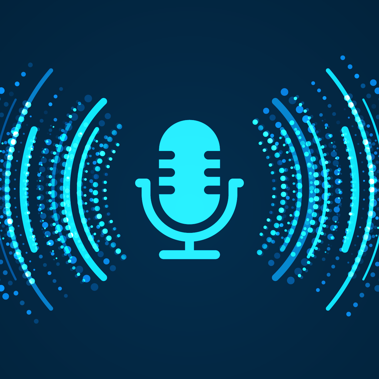 Icon of a microphone representing a podcast