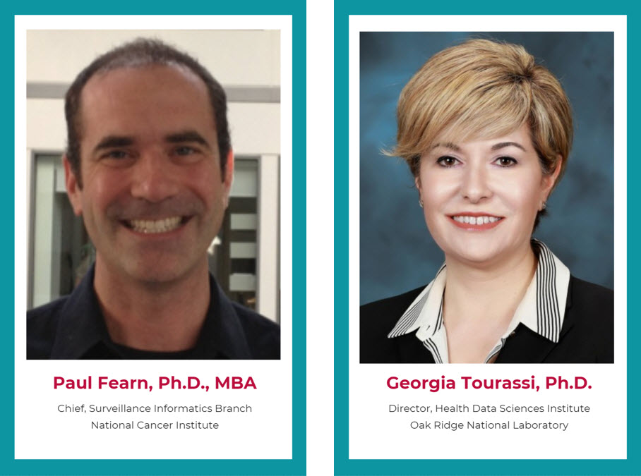 Headshots of Paul Fearn, Ph.D., M.B.A. and Georgia Tourassi, Ph.D.